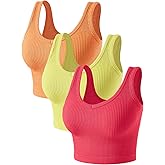 PINKSAVIOR 3 Pack Crop Tank Tops for Women V Neck Sleeveless Basic Tanktops for Workout Yoga Shirts