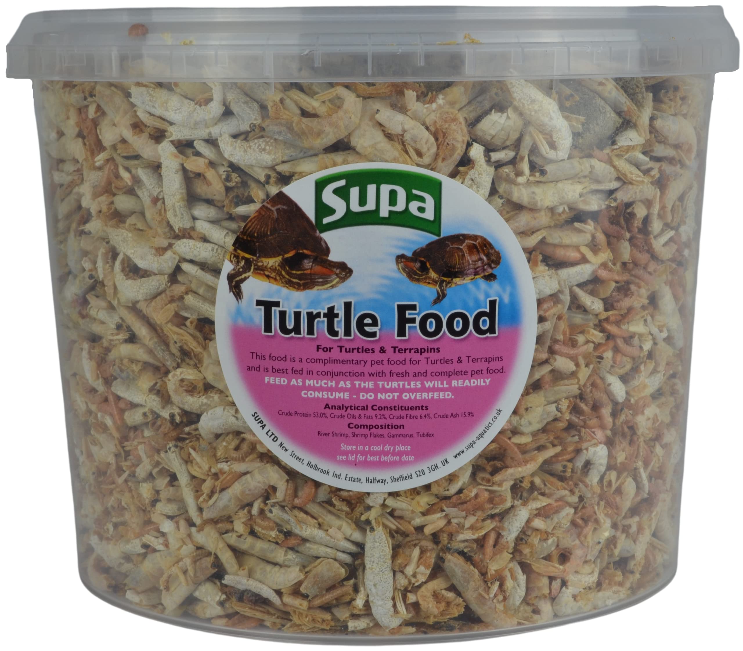 Supa Turtle & Terrapins Food Superior Mix 3 Litre Bucket | Made Using Premium Quality Natural Ingredients