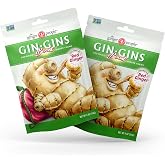GIN GINS Boost Red Magic Ginger Chews Digestive Wellness 4oz 2Pk
