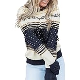 LookbookStore Women Ugly Christmas Tree Reindeer Holiday Knit Sweater Pullover