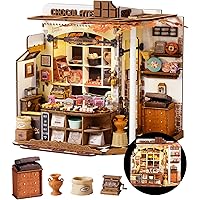 Rolife DIY Miniature House Kit Henry's Chocolate Shop, Tiny House Book Nook for Bookshelf Decor, 3D Puzzles Model Building Ki