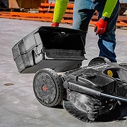 30" Battery Powered Push Sweeper with Triple Power