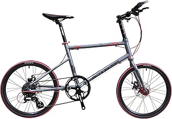 Amazon Schneizer シュナイザー ミニベロ 超軽量 9 9kg アルミフレーム インチ Wディスクブレーキ Shimano Altu8速 本格小径車 Z501 グレー レッド Z501 グレー レッド シュナイザー Schneizer 小径車 ミニベロ