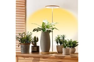 YADOKER Plant Grow Light for Indoor Plant,Bamboo Mini LED Grow Light Garden,Height Adjustable,Automatic Timer with 8/12/16 Hours