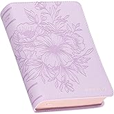 KJV Holy Bible, Compact Large Print Vegan Leather Red Letter Edition - Ribbon Marker, King James Version, Purple (KJV Compact