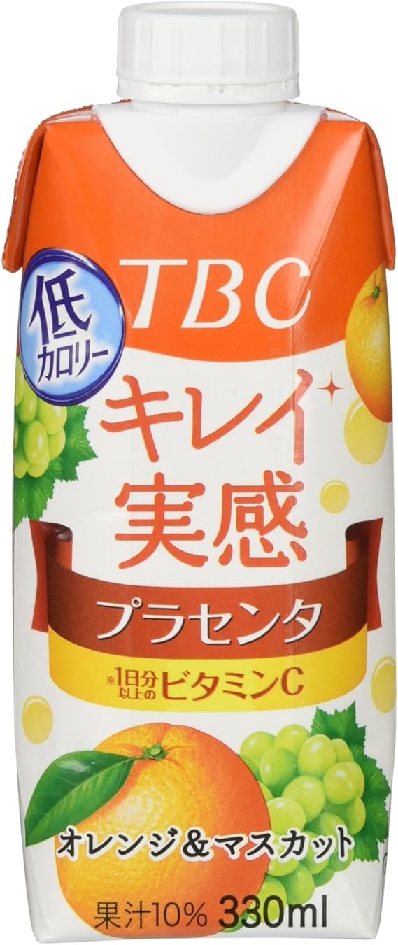 Amazon Co Jp 冷蔵 Tbc プラセンタ ビタミンc オレンジ マスカット 330ml 食品 飲料 お酒