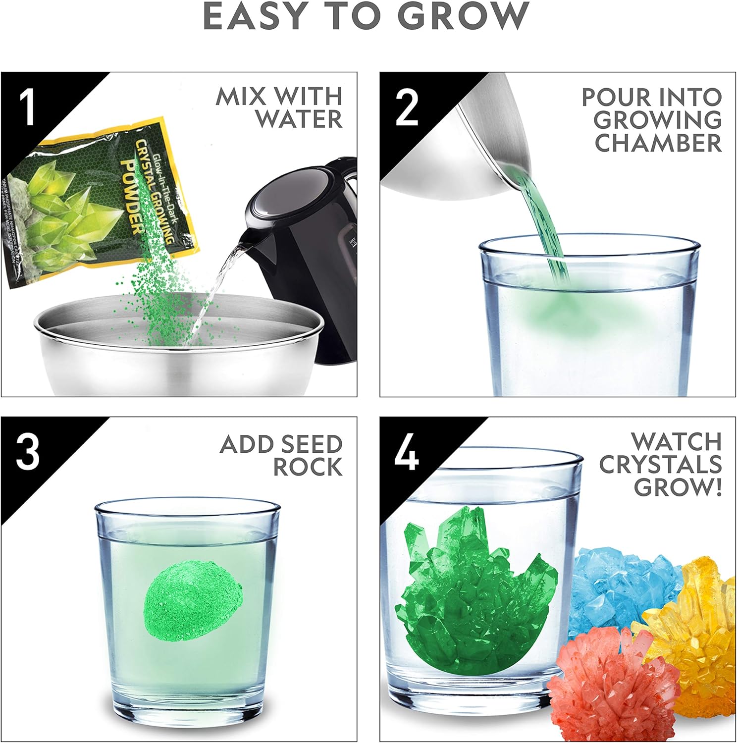 Amazon Com National Geographic Mega Crystal Growing Lab 8 Vibrant Colored Crystals To Grow With Light Up Display Stand Guidebook Includes 5 Real Gemstone Specimens Including Amethyst Quartz Toys Games Amazon Com National Geographic Mega Crystal Growing Lab 8 Vibrant Colored Crystals To Grow With Light Up Display Stand Guidebook Includes 5 Real Gemstone Specimens Including Amethyst Quartz Toys Games