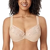 AISILIN Women's Front Closure Bras Racerback Plus Size Full Coverage Unlined Underwire