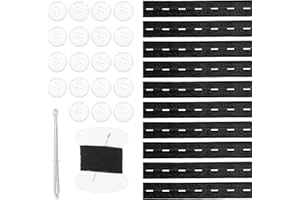 Teaaha 10 Sets Pant Waist Tightener, Adjuster Elastic Jeans Button Tighteners Clip for Loose Jean, Adjustable & Reusable Waistband Pants Clips Extenders for Women Men(Black)