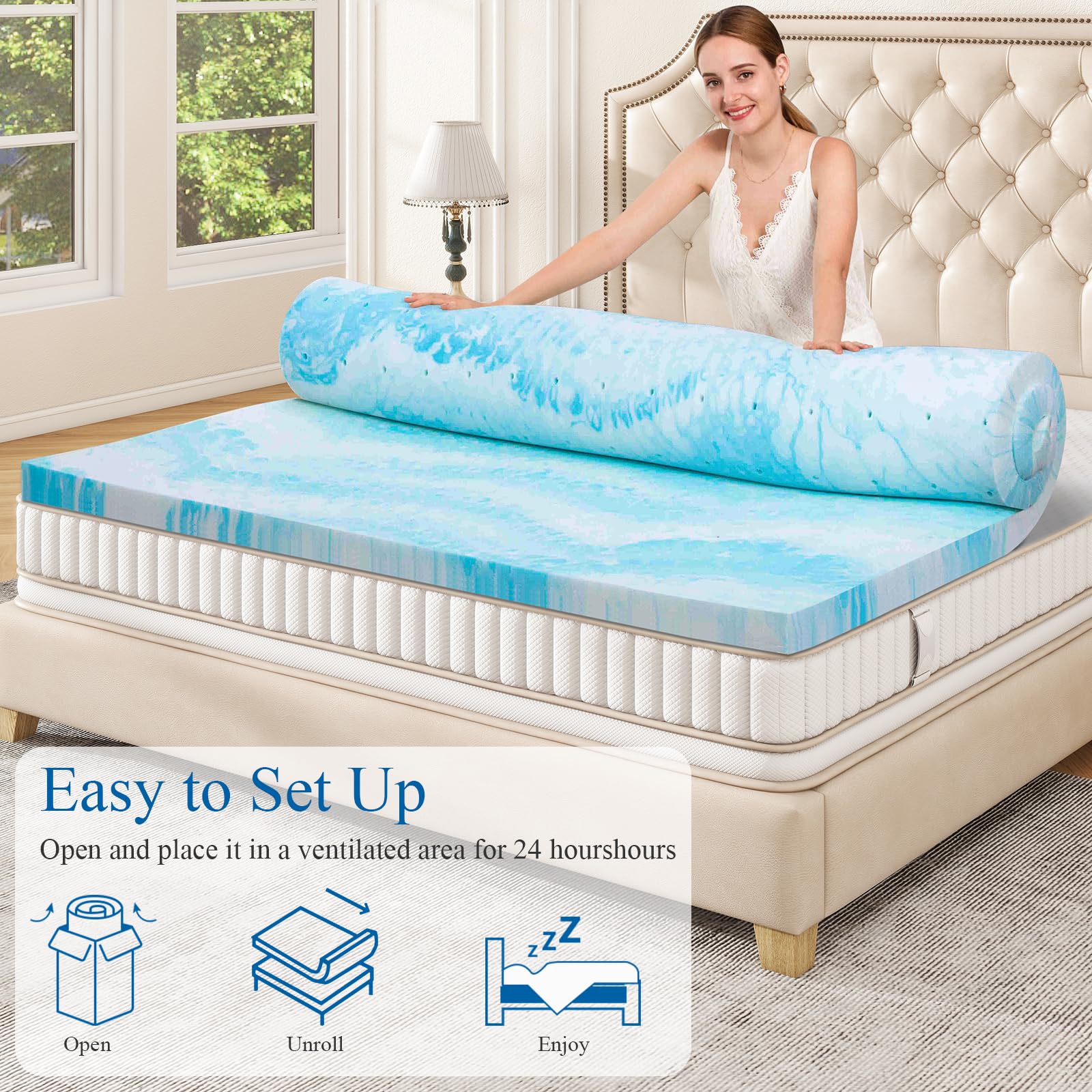 Topper Queen Mua Mattress Topper Queen - 2 Inch Memory Foam Mattress Topper Queen ...