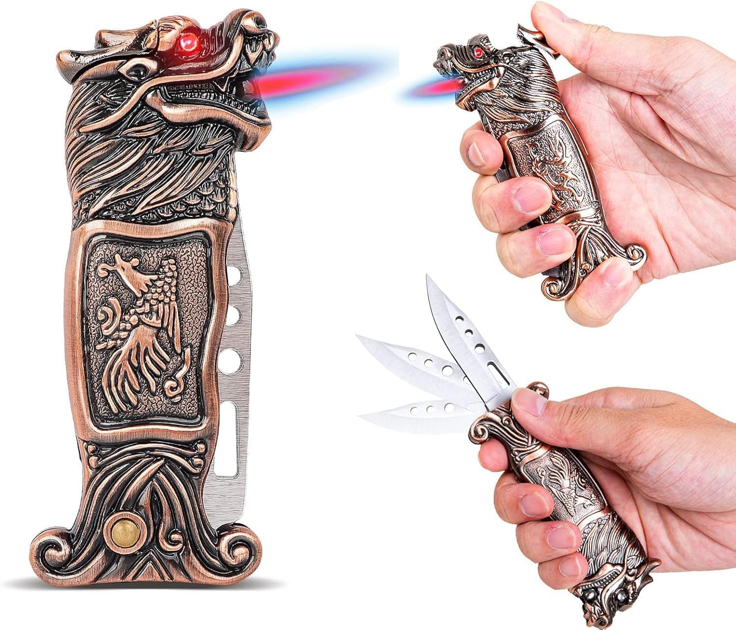 Photo 1 of ** NEED LIGHTER FLUID**Lighter, Windproof Dragon Gas Lighter, Cool Design for Gift, Exquisite Packaging, Refillable Butane Lighters, Suitable for Festivals, Birthdays, Gifts for Men (Tap)