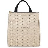 kate spade new york Cute Lunch Bag for Women, Large Capacity Lunch Tote, Adult Lunch Box with Silver Thermal Insulated Interior Lining and Storage Pocket (Out to Lunch)