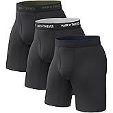 Pair of Thieves Men’s Long Boxer Briefs – Soft, Breathable, Quick Dry Underwear with 4-Way Stretch – Multi-Pack