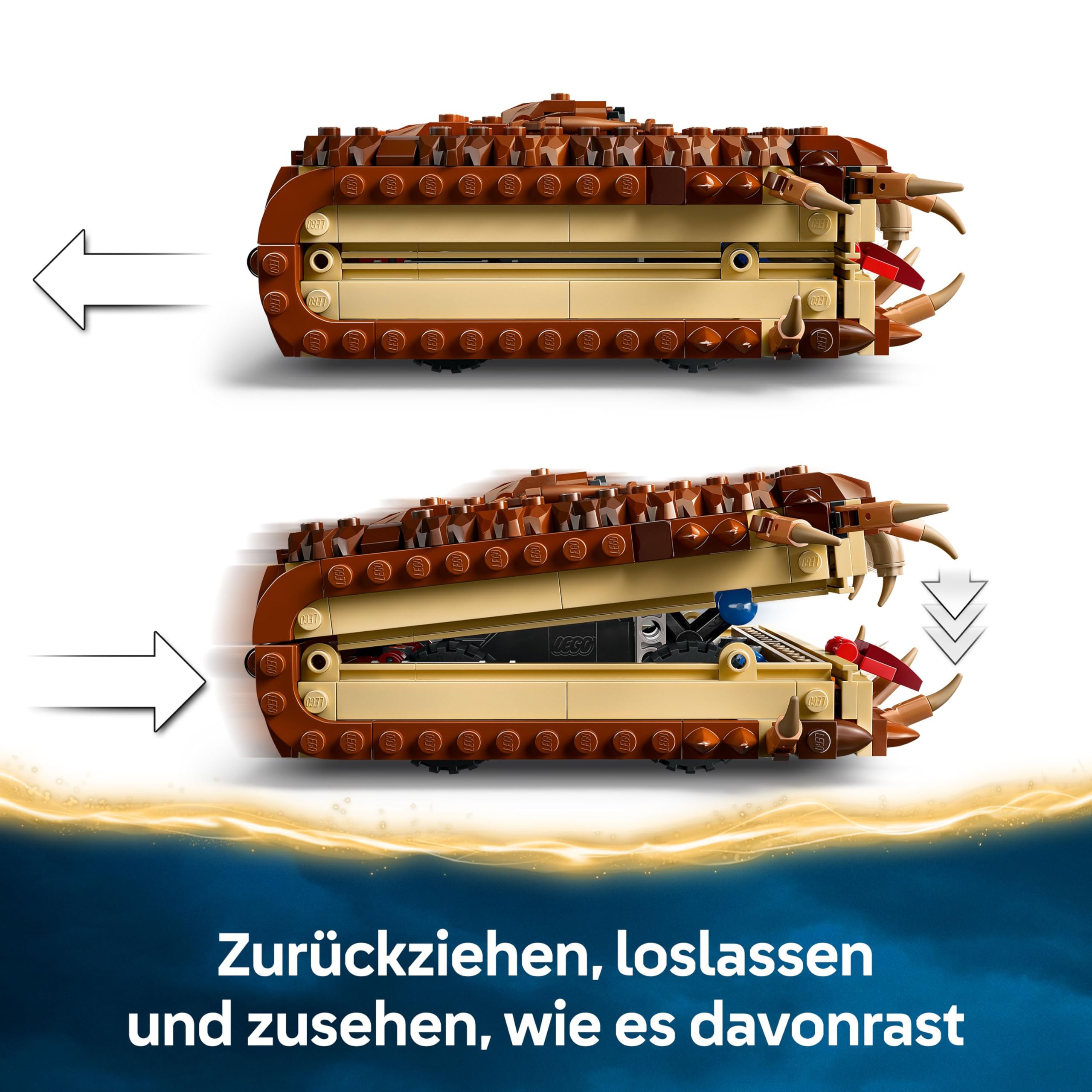 LEGO Harry Potter Beißendes Monsterbuch der Monster – Interaktives Spielzeug mit Rückziehmotor und beißendem Mund – mit Neville Longbottom Mini-Figur – Geschenk für Kinder, Harry Potter Fans – 76449 3