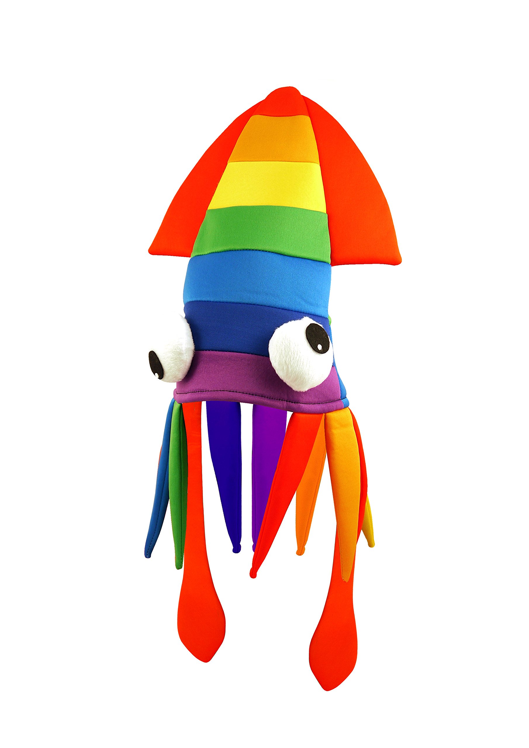 Fancy Dress Rainbow Squid Hat Gay Pride Accessory - Adult Size