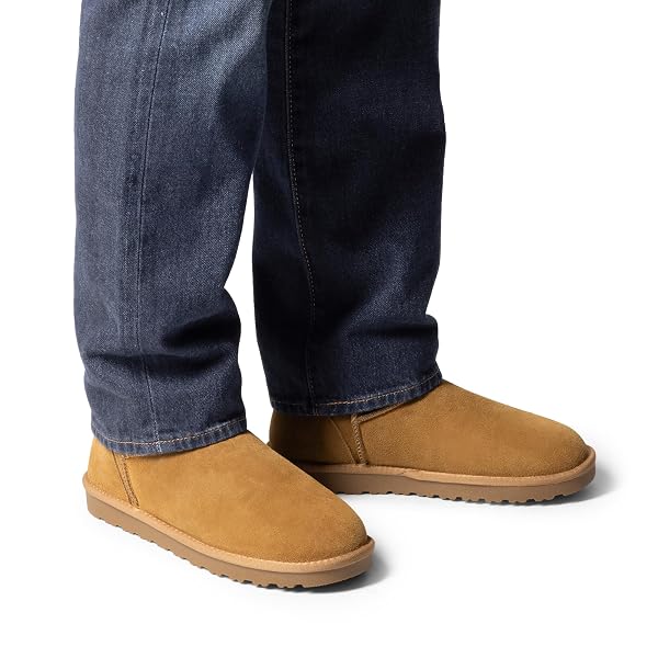 BRUNO MARC MEN’S WINTER BOOTS COZY SUEDE COLD WEATHER OUTDOOR CASUAL WARM FUZZYCLASIC SHORT BOOTS,SIZE 8.5,CHESTNUT,BMUMSB2504
