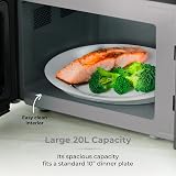 Tower T24042BLK 800W Manual Microwave 20L Black & Chrome - 6 Heat Settings view 4