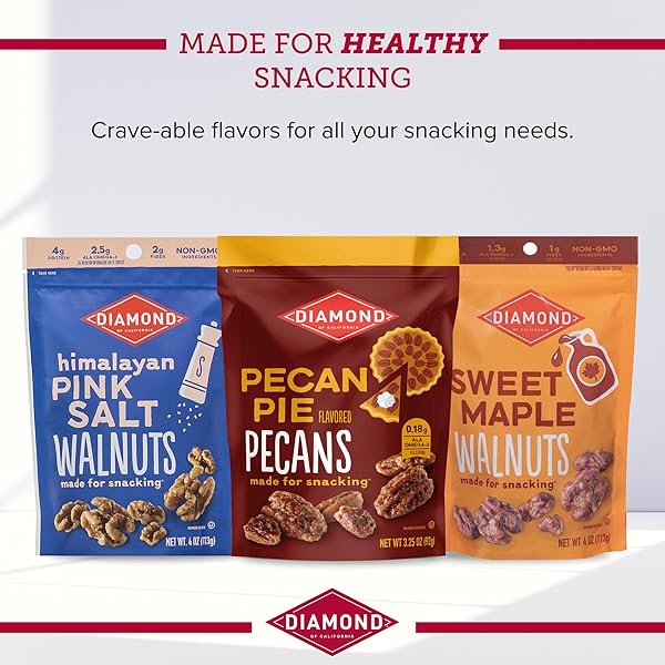DIAMOND OF CALIFORNIA SALTED DARK CHOCOLATE WALNUT SNACK NUTS, 4 OZ.