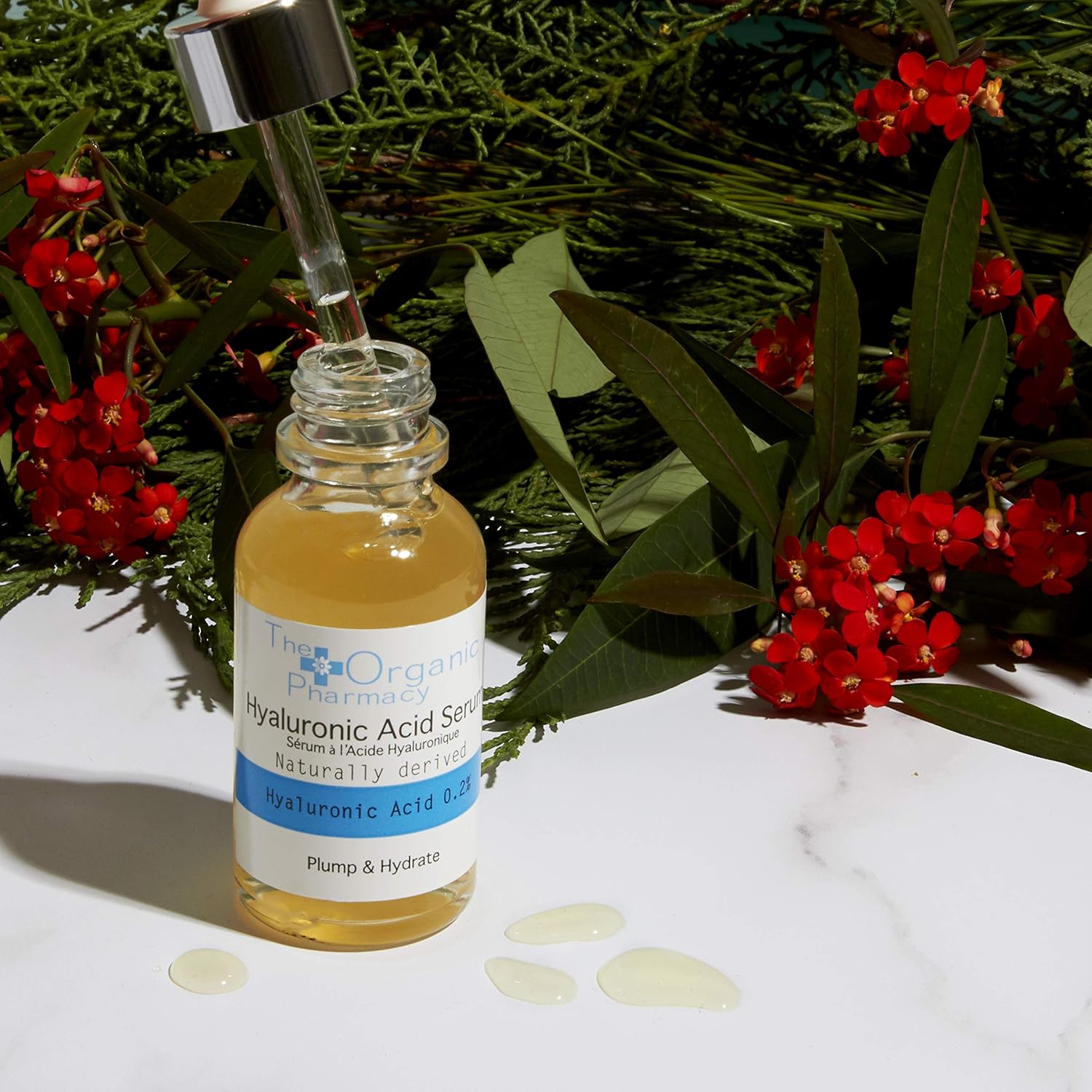 The Organic Pharmacy Hyaluronic Acid Serum 30ml, Hydrating, 0.2% triple-molecular weight Hyaluronic Acid - Image 4