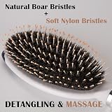 Sosoon Hair Brush Boar Bristle Paddle for All Hair Types Red 1pc Gifts view 3