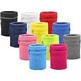 HOTER Sports Thick Solid Color Wristband with Zipper / Wrist Wallet