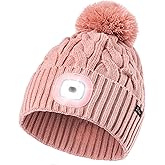 Etsfmoa Unisex Winter Beanie with The Light,Gifts for Men and Women,USB Rechargeable Headlamp Hat