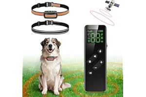 Homrich GPS Wireless Dog Fence, Electric Fence for Outdoor Use, 3 Warning Modes, IPX7 Waterproof Pet Containment & Behavior T