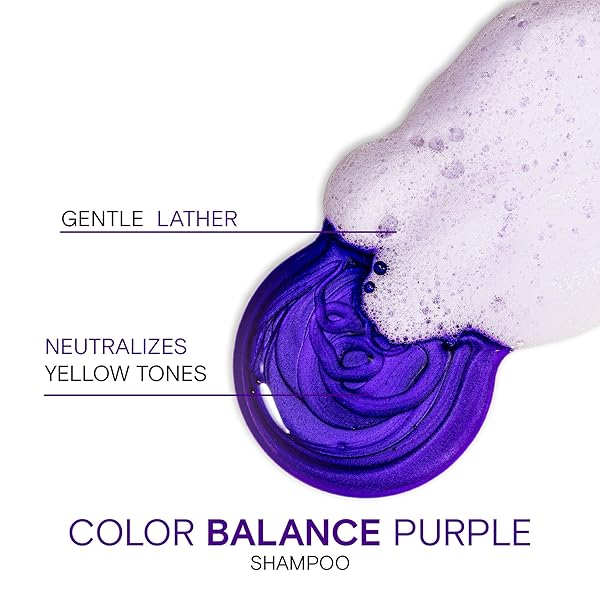 JOICO COLOR BALANCE PURPLE SHAMPOO | FOR COOL BLONDE, GRAY HAIR | ELIMINATE BRASSY YELLOW TONES | BOOST COLOR VIBRANCY & SHINE | UV PROTECTION | WITH ROSEHIP OIL & GREEN TEA EXTRACT | 1.7 FL OZ
