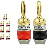 Mediabridge Banana Plugs - Corrosion-Resistant 24K Gold-Plated Connectors - 7 Pair/14 Banana Plugs (Part# SPC-BP2-7 )