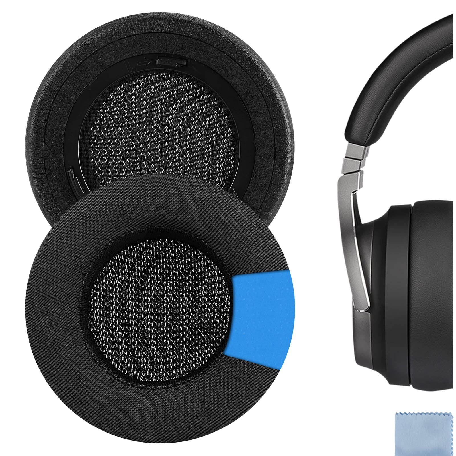 Geekria Sport Cooling Gel Replacement Ear Pads for Corsair Virtuoso RGB/Virtuoso RGB Wireless SE/Virtuoso RGB Wireless XT Headphones Ear Cushions, Repair Parts (Black)