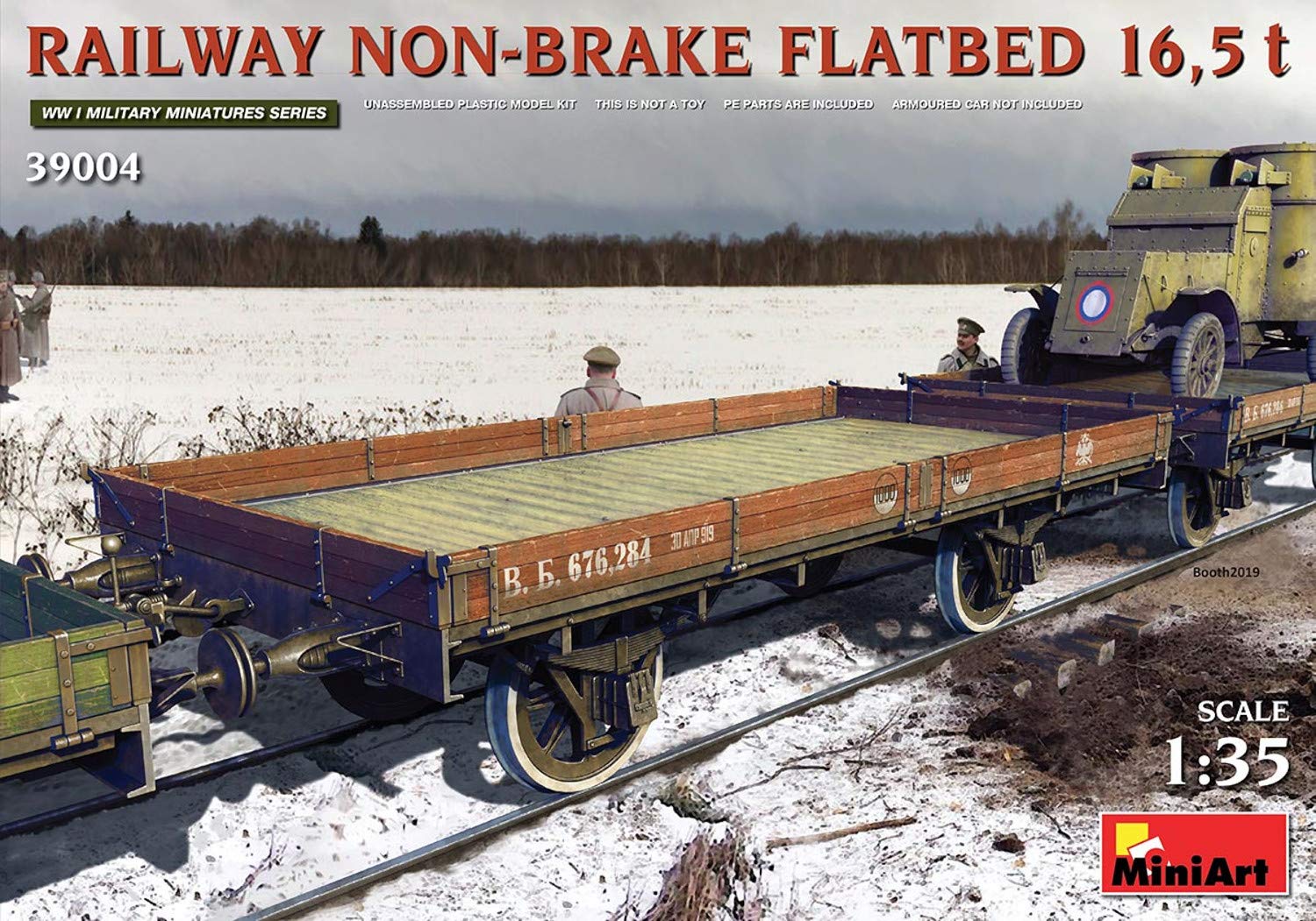 Miniart WWI 1:35 - RailwayNon-Brake Flatbed 16.5t