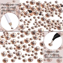 LPBeads 6400 Pieces Champagne Hotfix Rhinestones