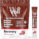 Voli Recovery - Post Workout Superfood Powder | Plant-Based Drink Mix Packets with Curcumin, Ginger & Vitamin C for Muscle Recovery & Detox Support, Inflammation & Leg Cramps Support, Vegan, 15 Count