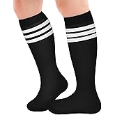 Ammiko Kids Soccer Socks Knee High Socks Youth Football Socks Uniform Socks Long Tube Socks Girls Boys Baseball Socks