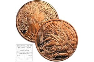 Nidhoggr Dragon Nordic 1 oz Pure .999 Copper Round Bullion Coin in Capsule - COA by Heavenly Metals
