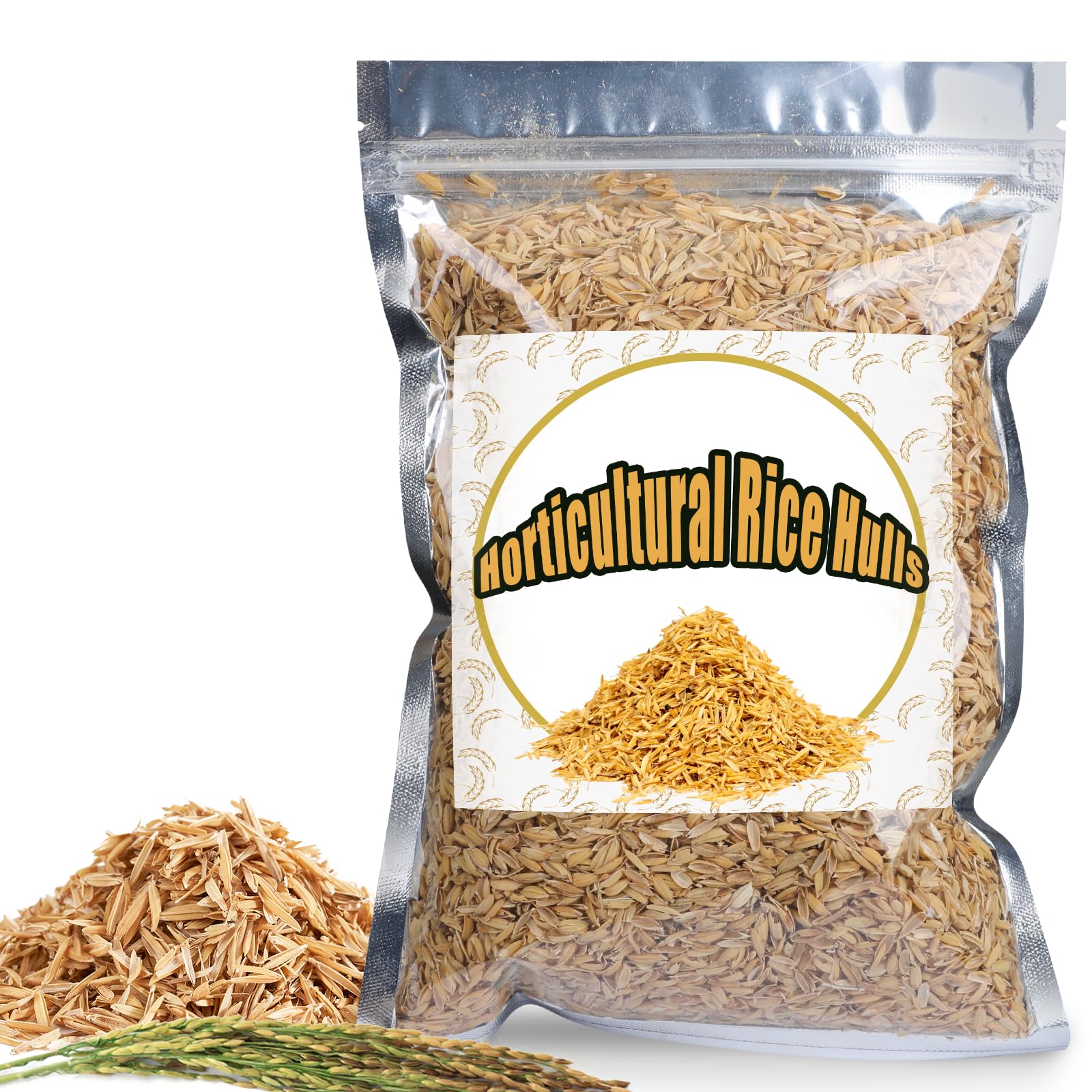 GOTVUGE Rice Hulls for Gardening 4L - Promote Root Development, Drainage and Moisture