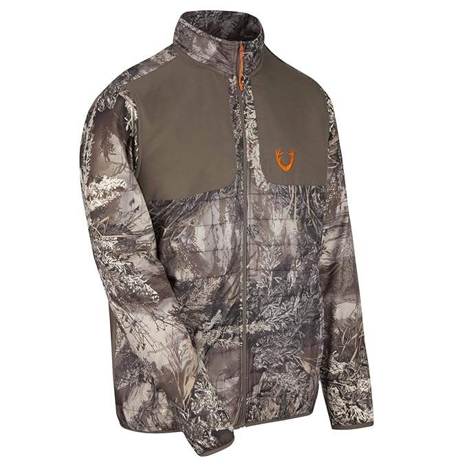 HUNTSHIELD Men's Lightweight Hybrid Hunting Jacket Realtree MAX1 XT