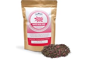 Sou Zen White Tea Rose Mint 4oz (113g) Loose Leaf Tea | Premium Quality Whole White Tea with Herbal Rose Petal Flowers and Mint Leaves with No Preservatives | Raw and Naturally Organic | Naturally Smooth and Floral Minty Tast