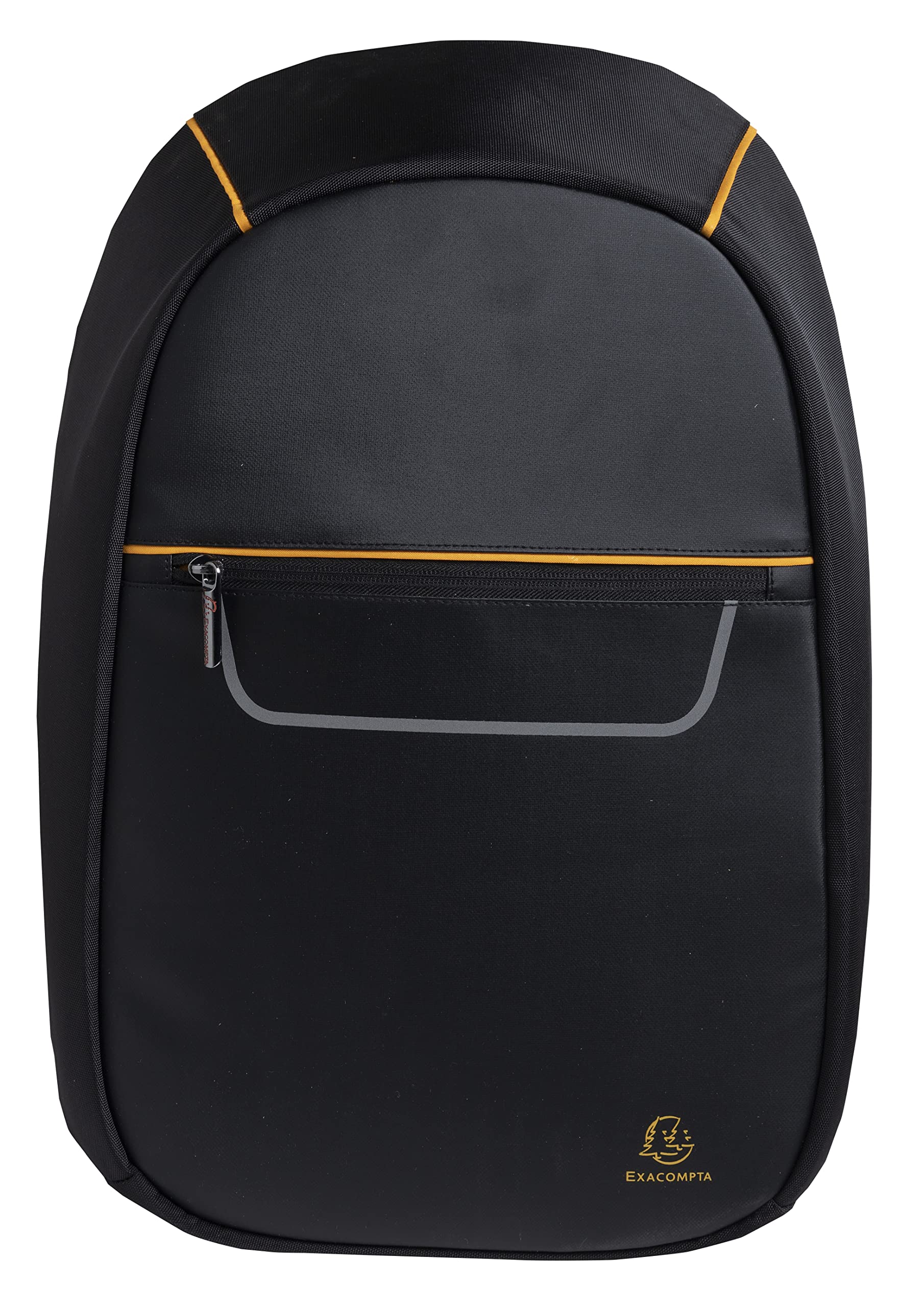 Exacompta - Ref 17634E - Exactive Backpack - 340 x 460 x 160mm in Size, Padded Compartment for a 15.6" Laptop or Tablet, Hardwearing Polyester - Black & Orange