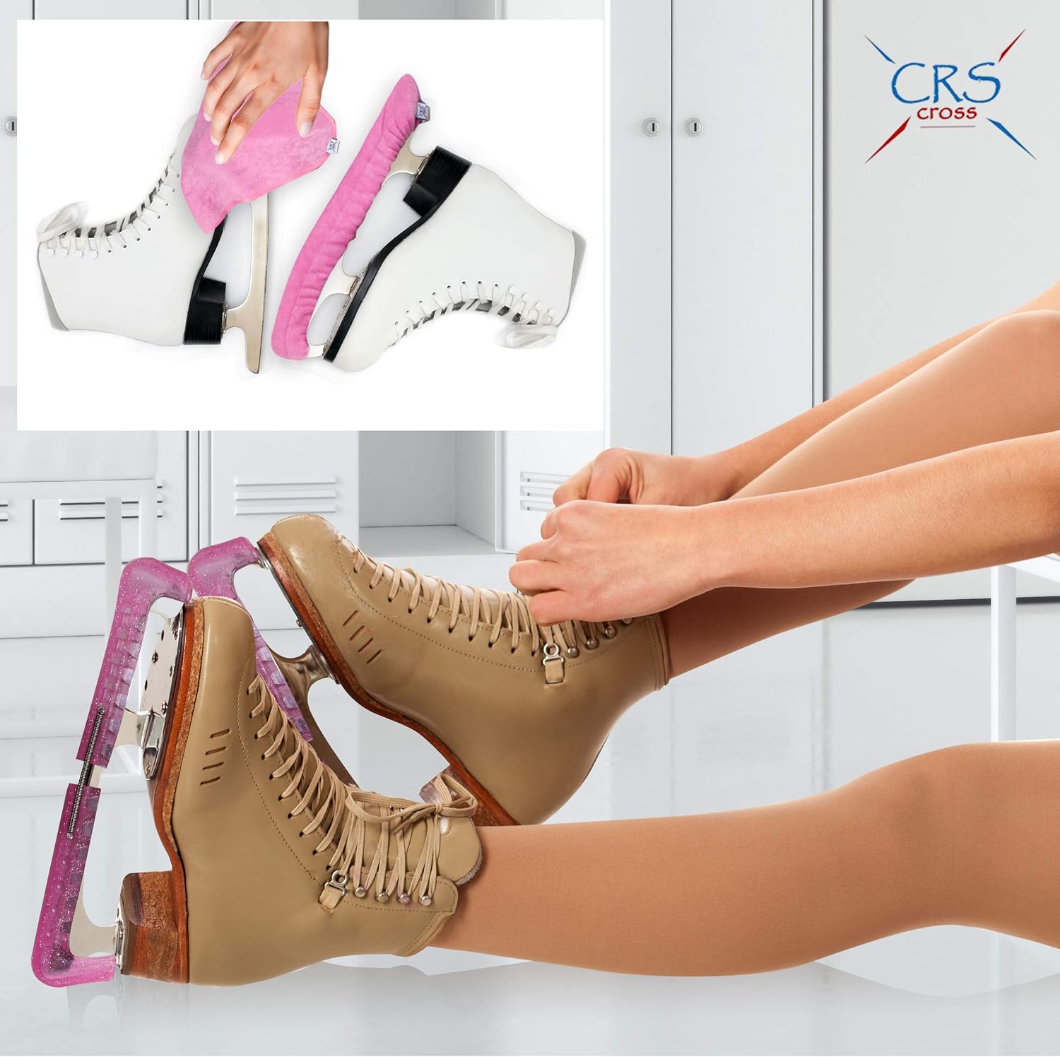 CRS Cross Skate Guards, Soakers & Towel Gift Set - Ice Skating Guards and Soft Skate Blade Covers for Figure Skating or Hockey : Sports & Outdoors
