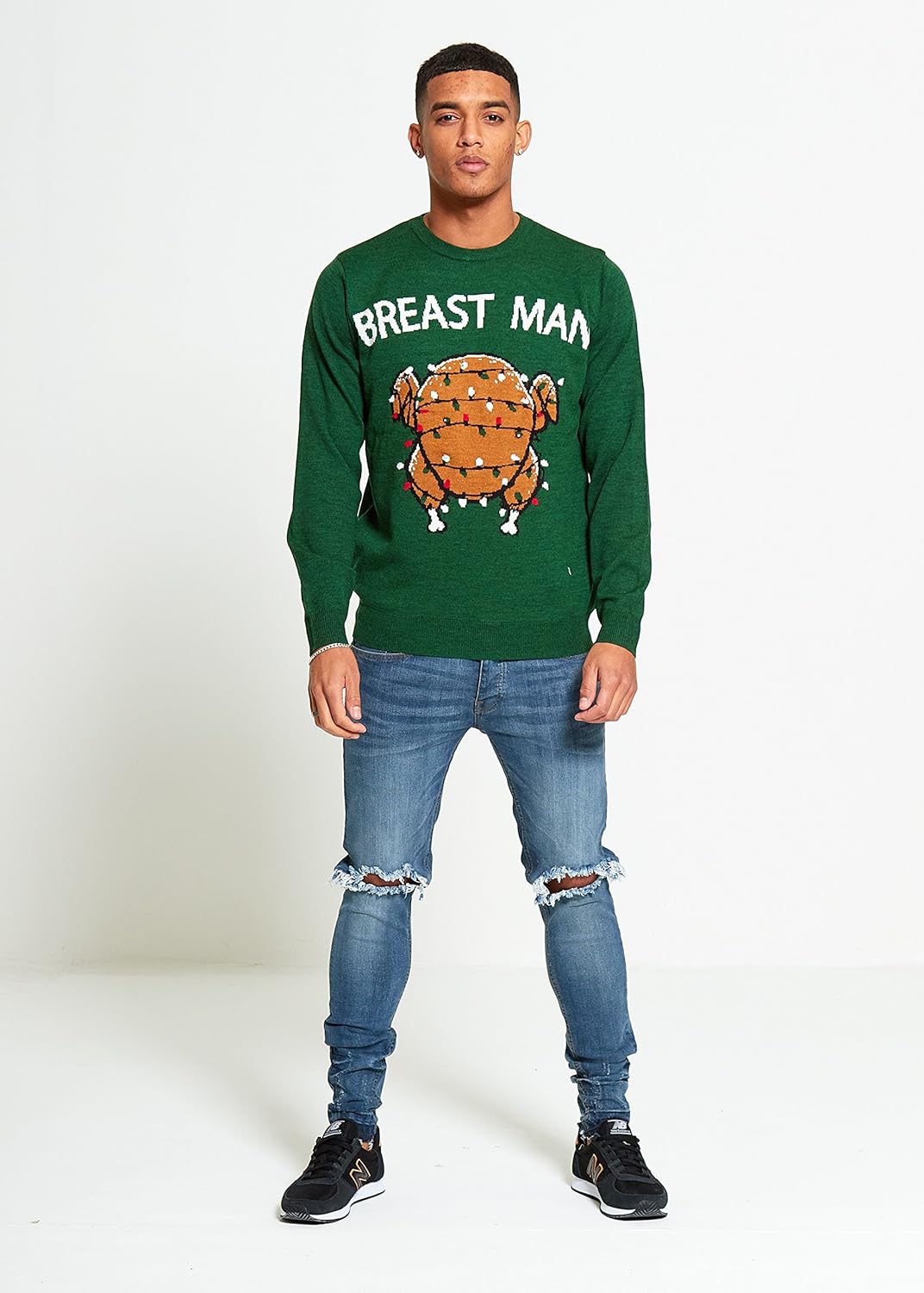 breast man christmas jumper