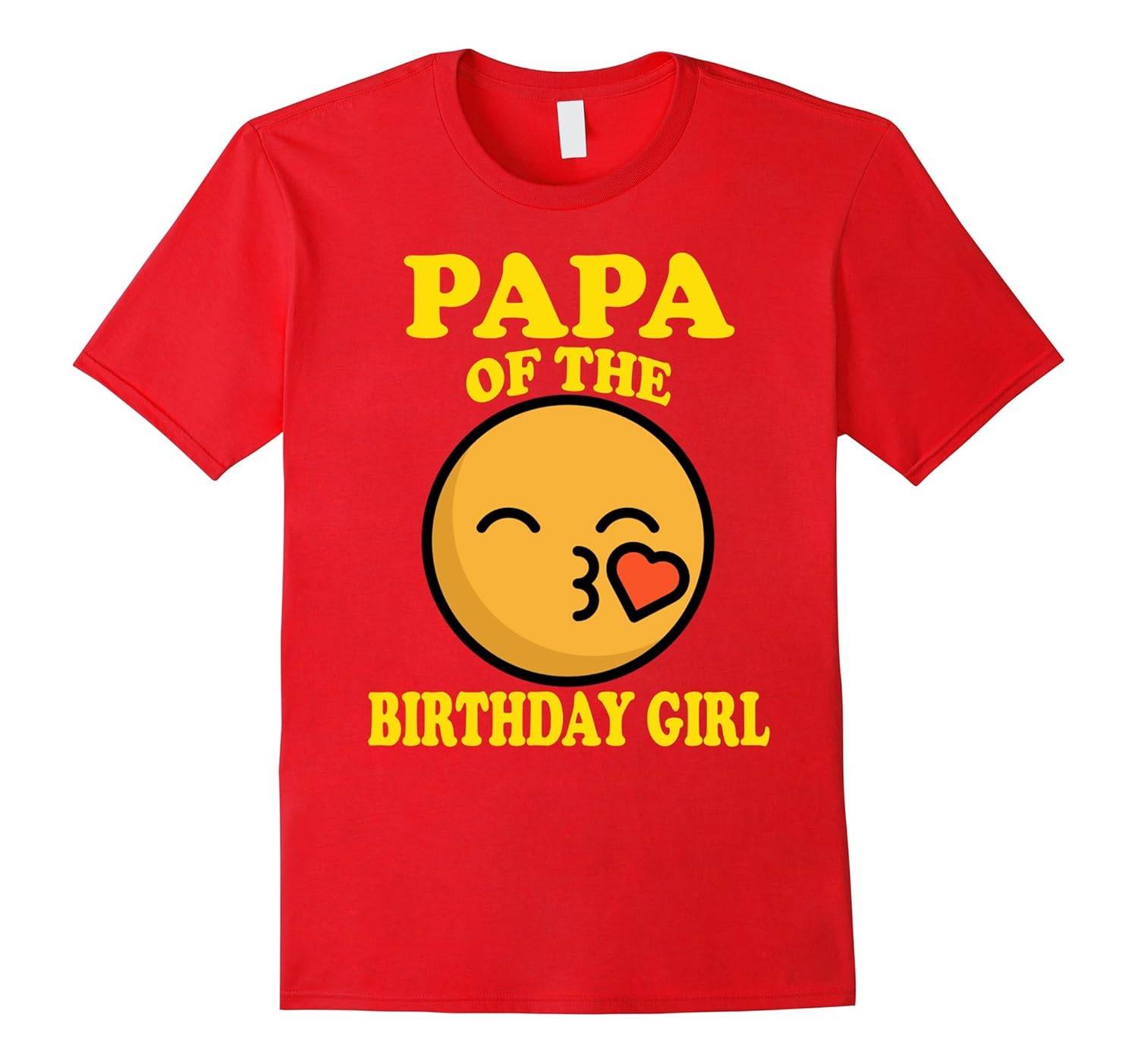 Papa Of The Birthday Girl Emoji T-Shirt Gift-Rose