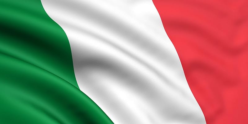 Italienische Flagge aus nautischem winddichtem Polyester -2 pcs -Flaggen Fahnen Fanartikel 90 x 150 cm Flagge von Italien mit Metall-Ösen