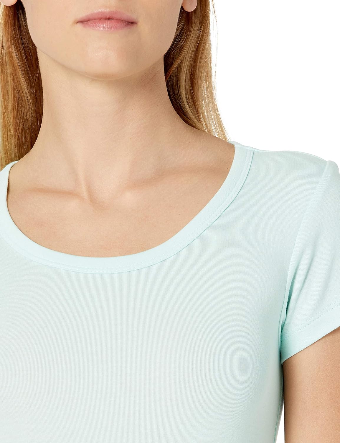  Essentials Women's 2-Pack Slim-Fit Cap-Sleeve Scoopneck T-Shirt: Clothing