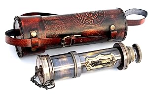 OCEAN REPLICAS Vintage Brass Ship Telescope – Nautical Marine Spyglass for Sailing, Trekking & Maritime Decoration – Royal Navy Inspired Designer Replica for Sailors & Collectors
