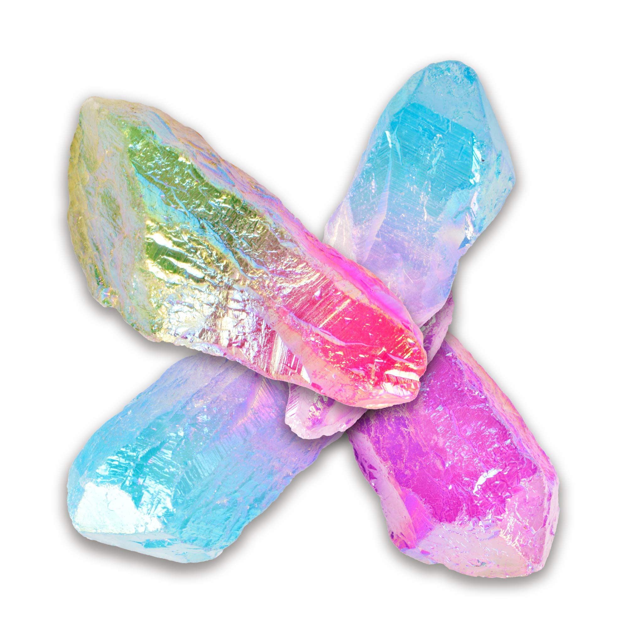 Unicorn Horn Aura Quartz Crystal Point Irredescent Titanium Rainbow Healing Reiki