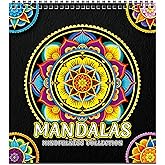 FUN LAVIE Adult Coloring Book - Mandala Coloring Books for Adults Relaxation and Teens Stress Relief, Large Print Spiral Bound Coloring Book for Women,Mandalas Style Mindfulness Stress-Free Patterns