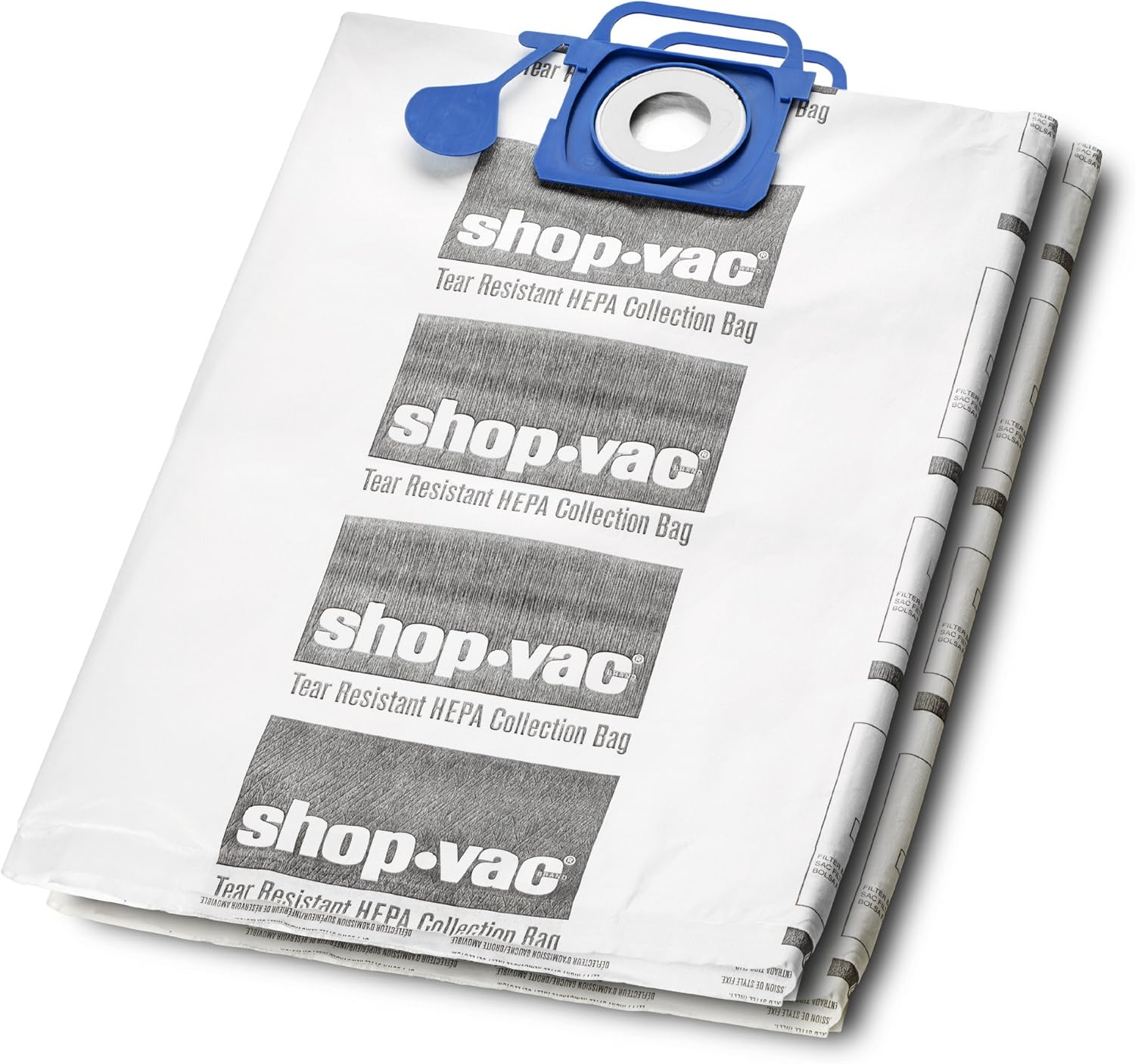 Shop-Vac 9021833 Genuine Hepa Tear Resistant Collection Filter Bags, 12-20 gallon, White