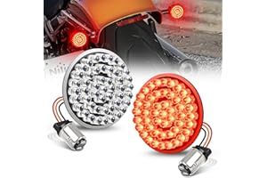 Nilight LED Turn Signal Rear Brake Running Lights 1157 Double Contacts Plug and Play for Harley Davidson Dyna Sportster Touri