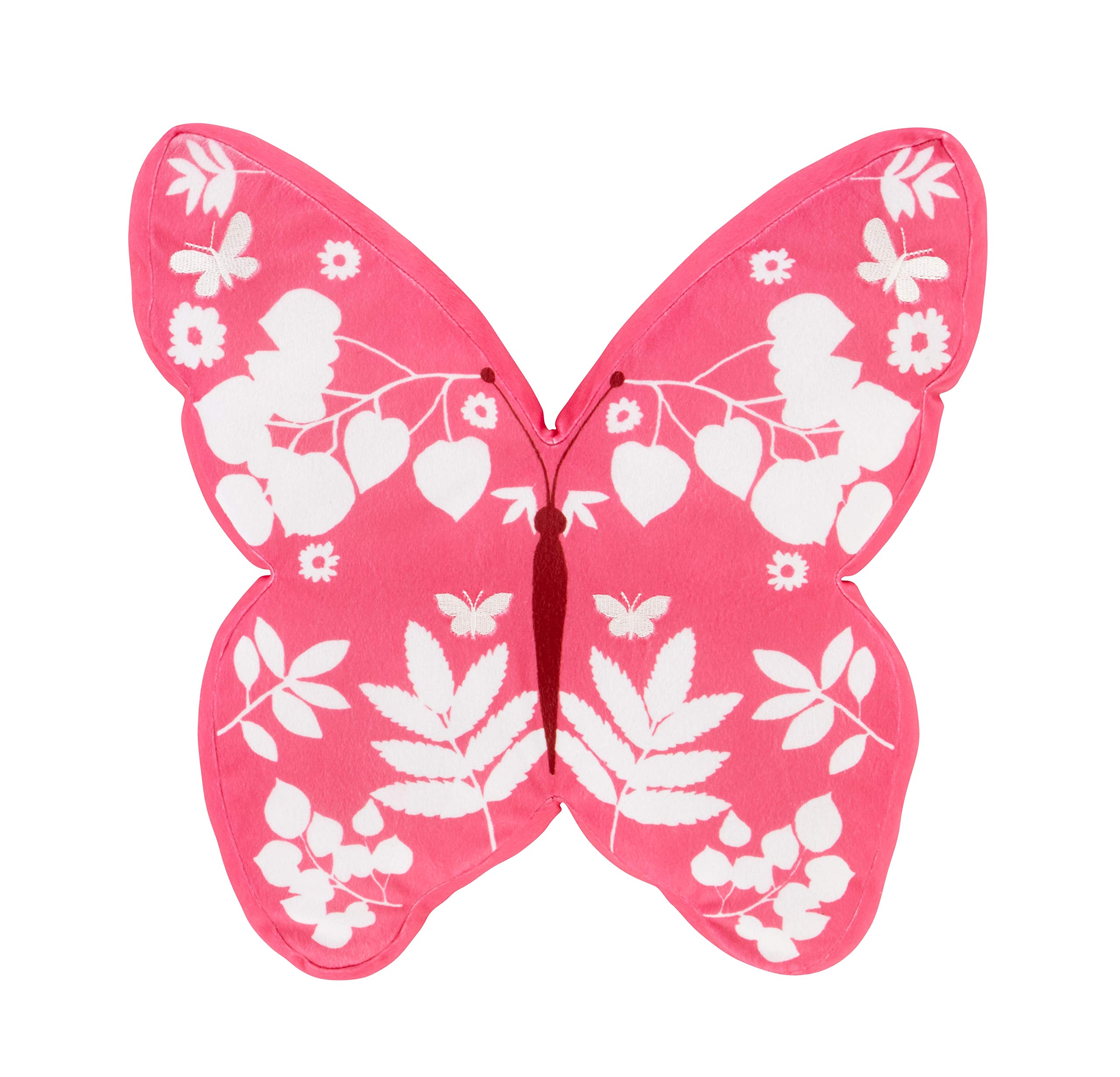 Catherine Lansfield Kids Butterfly Shaped Cushion Pink